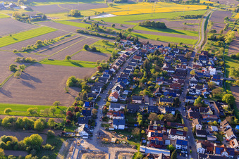 Aerial view of Village view from the southeast in the district Förch in Rastatt in the state Baden-Wuerttemberg, Germany