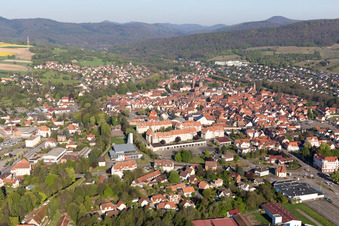 Aerial view of Hoche Barracks in Wissembourg in the state Bas-Rhin, France