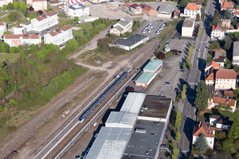 Railroad station in Wissembourg in the state Bas-Rhin, France