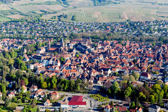 Wissembourg in the state Bas-Rhin, France from the plane