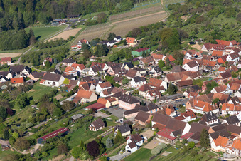 Rott in the state Bas-Rhin, France from the drone perspective