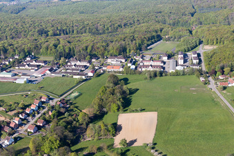 Drachenbronn-Birlenbach in the state Bas-Rhin, France seen from above