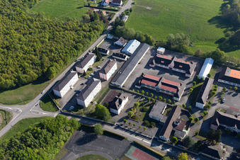 Drachenbronn-Birlenbach in the state Bas-Rhin, France from the drone perspective