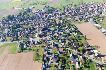 Eschbach in the state Bas-Rhin, France seen from above