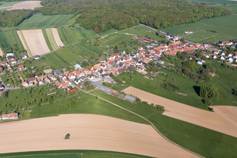 Eschbach in the state Bas-Rhin, France from a drone