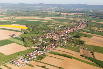 Aerial view of Forstheim in the state Bas-Rhin, France