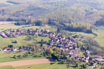 Forstheim in the state Bas-Rhin, France seen from above