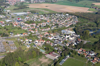 Gundershoffen in the state Bas-Rhin, France from the plane