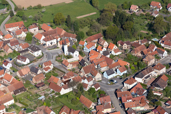 Aerial view of Mulhausen in the state Bas-Rhin, France