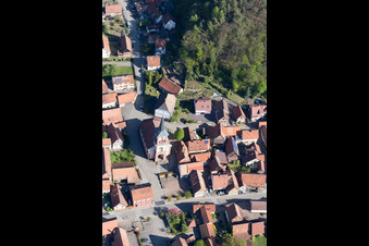Bird's eye view of Offwiller in the state Bas-Rhin, France