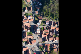 Offwiller in the state Bas-Rhin, France viewn from the air