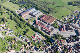 Zinswiller in the state Bas-Rhin, France from above