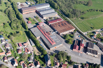 Zinswiller in the state Bas-Rhin, France seen from above