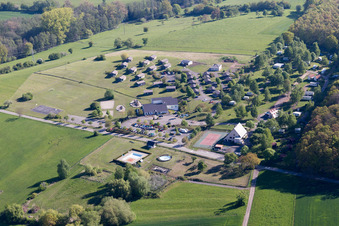 Zinswiller in the state Bas-Rhin, France from the drone perspective