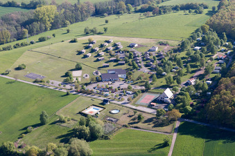 Zinswiller in the state Bas-Rhin, France from a drone