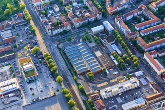S-Bahn depot of VBK Verkehrsbetriebe Karlsruhe GmbH in Tullastr in the district Oststadt in Karlsruhe in the state Baden-Wuerttemberg, Germany