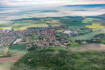 Grettstadt in the state Bavaria, Germany seen from above
