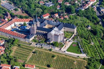 Michaelsberg Monastery above the Michaelsberg Garden and the City Archives in Bamberg in the state Bavaria, Germany