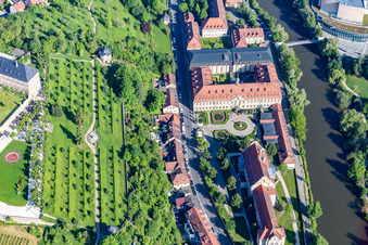 Michaelsberg Garden above the City Archives in Bamberg in the state Bavaria, Germany
