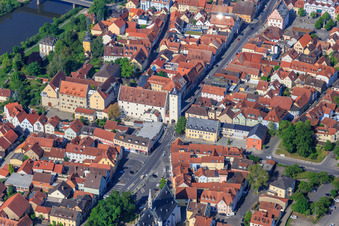 Upper suburb with town hall, town hall Haßfurt in Haßfurt in the state Bavaria, Germany