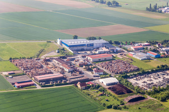 Building and production halls on the premises of Saegewerk Reitz GmbH in Wuelflingen in the state Bavaria, Germany