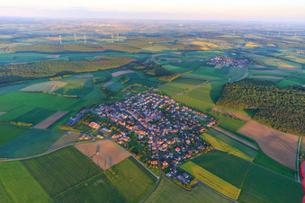 Village - view from the northwest in Wasserlosen in the state Bavaria, Germany