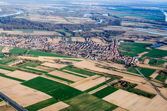 Village view in the district Heiligenstein in Römerberg in the state Rhineland-Palatinate, Germany
