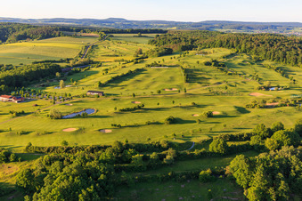 Golf course of the Golfclub Haßberge eV in the district Steinbach in Ebelsbach in the state Bavaria, Germany
