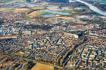City view from the southeast in Speyer in the state Rhineland-Palatinate, Germany