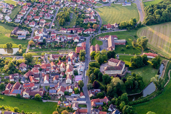 Building complex in the park and the castle in Rentweinsdorf in the state Bavaria, Germany
