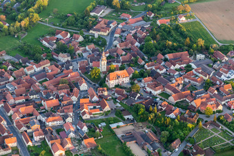 Church building in the village of in the district Ruegheim in Hofheim in Unterfranken in the state Bavaria, Germany
