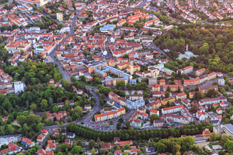 Aerial view of Klingenbrunnstraße x Schützenstraße in Schweinfurt in the state Bavaria, Germany