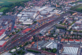 Technical facilities in the industrial area of ZF Friedrichshafen AG on HBF in Schweinfurt in the state Bavaria, Germany