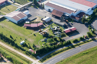 Military Museum in the district Stammheim in Kolitzheim in the state Bavaria, Germany viewn from the air