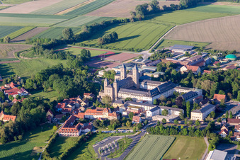 Complex of buildings of the monastery Abtei Muensterschwarzach in Schwarzach am Main in the state Bavaria, Germany