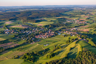 Aerial photograpy of Burgwindheim in the state Bavaria, Germany