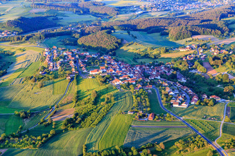 Village view from the west in the district Dankenfeld in Oberaurach in the state Bavaria, Germany