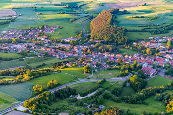 Aerial view of District Trossenfurt in Oberaurach in the state Bavaria, Germany