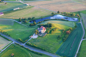 Cemetery and Trinity Church Eschenau in the district Eschenau in Knetzgau in the state Bavaria, Germany