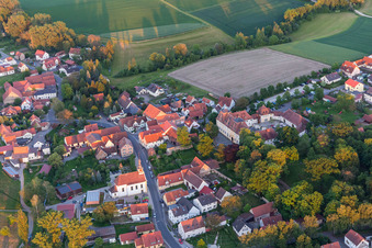 Aerial photograpy of District Oberschwappach in Knetzgau in the state Bavaria, Germany