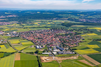 Oblique view of Gochsheim in the state Bavaria, Germany