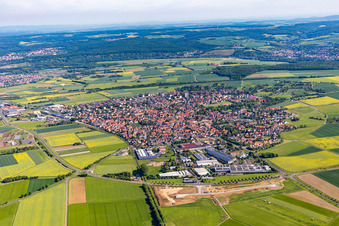 Gochsheim in the state Bavaria, Germany from above