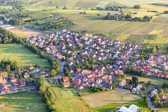 Aerial photograpy of District Altenstadt in Wissembourg in the state Bas-Rhin, France