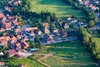 Church of Saint-Ulrich d'Altenstadt and Cemetery in the district Altenstadt in Wissembourg in the state Bas-Rhin, France