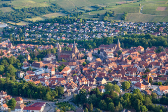Wissembourg in the state Bas-Rhin, France from the drone perspective