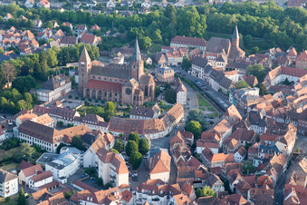 Wissembourg in the state Bas-Rhin, France from a drone