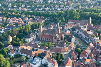 Wissembourg in the state Bas-Rhin, France seen from a drone