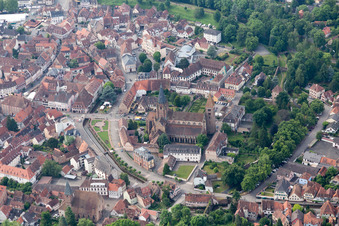 Aerial photograpy of Wissembourg in the state Bas-Rhin, France