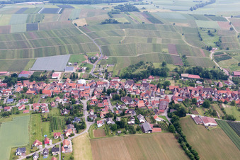 Steinseltz in the state Bas-Rhin, France from the drone perspective