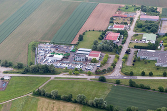 Drone recording of Niederlauterbach in the state Bas-Rhin, France